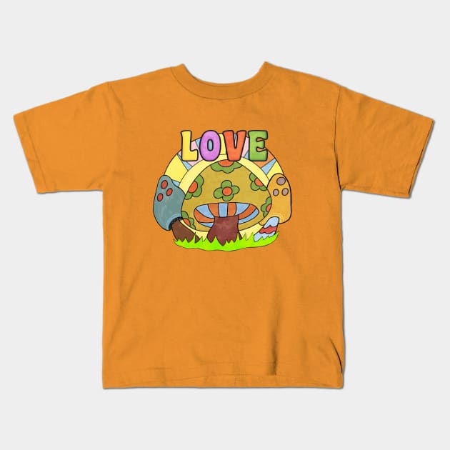 Love Vintage Style Kids T-Shirt by VultureVomitInc